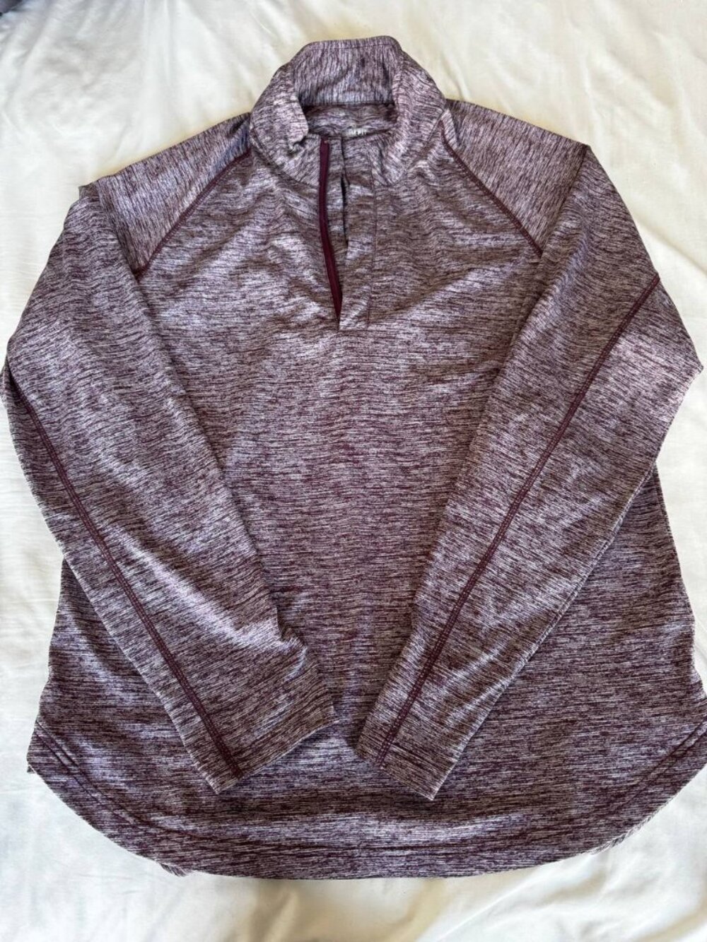 Bonobos Golf Mens Purple Heather Quarter Zip Pullover Slim Fit Medium